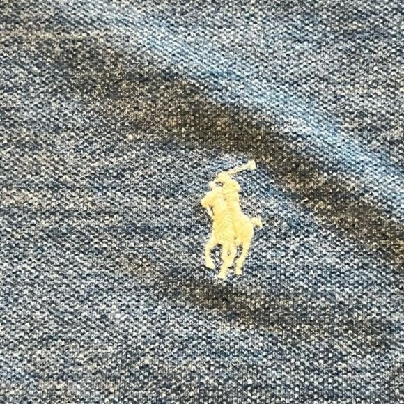 Polo Ralph Lauren short sleeve collared polo shirt with logo blue size Medium - Picture 4 of 9